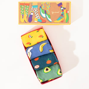 Thela Gaadi Ankle sock - Funky Fruit Cart