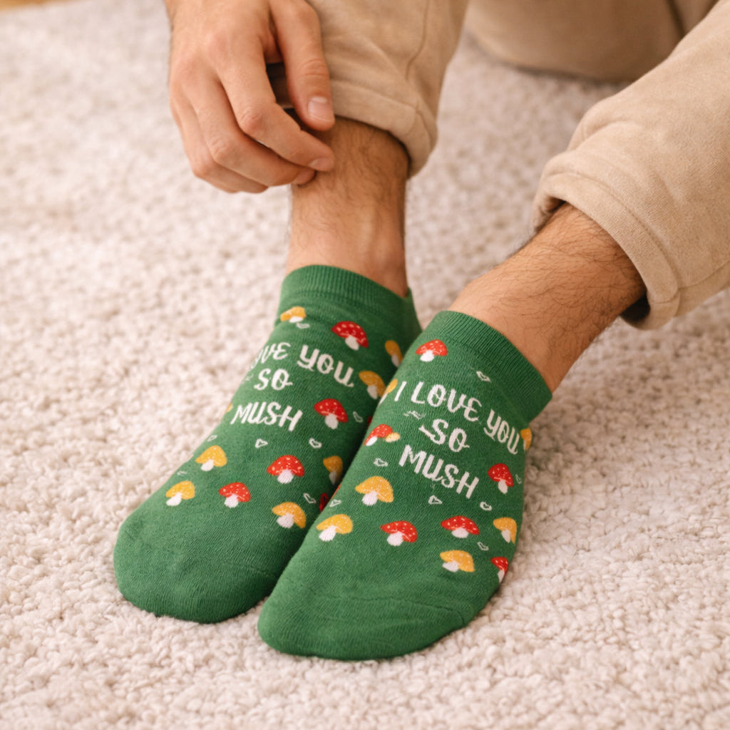Thela Gaadi Low cut ankle sock - Mushroom Pizza Love