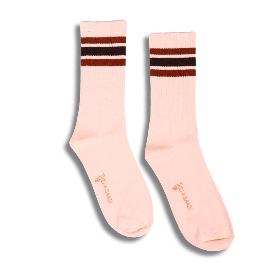 Thela Gaadi Crew sock - Rose Gold Classic Vintage Socks