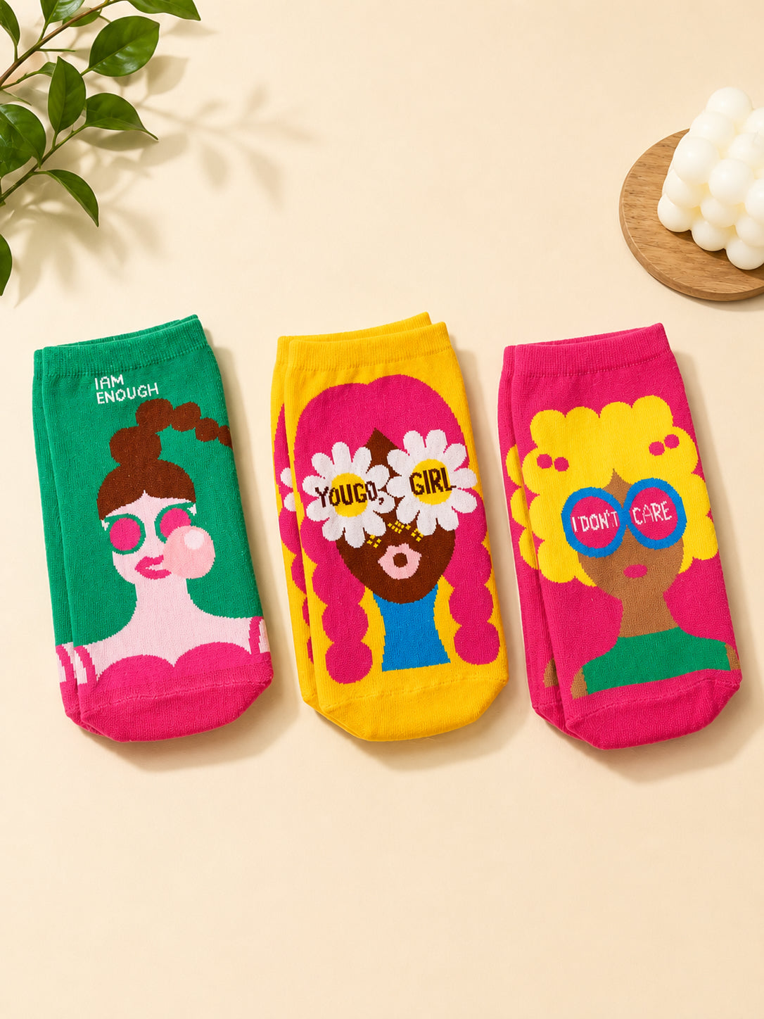 Thela Gaadi Low cut ankle sock - Girl Power Socks