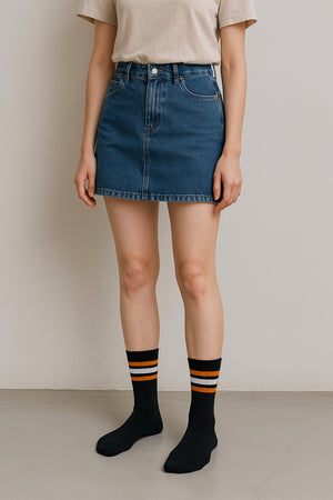 Thela Gaadi Crew sock - Black Classic Vintage Socks