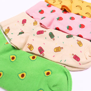 Thela Gaadi Ankle sock - Fruit Custard