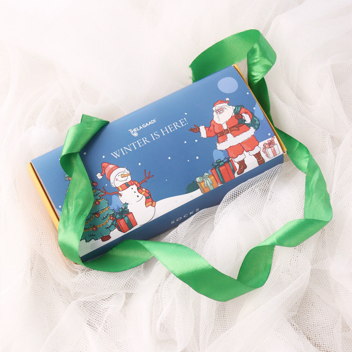 Thela Gaadi Ankle sock - Xmas Candies & Trees