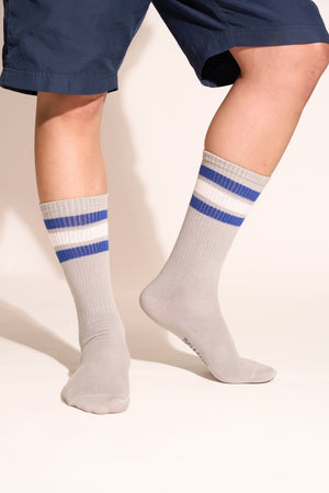 Thela Gaadi Crew sock - Grey Classic Vintage Socks