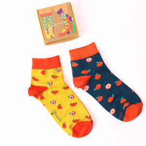 Thela Gaadi Ankle sock - Peachy Pops