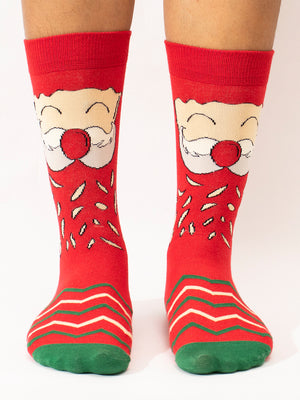 Thela Gaadi Mid crew sock - Santa & Snow Socks