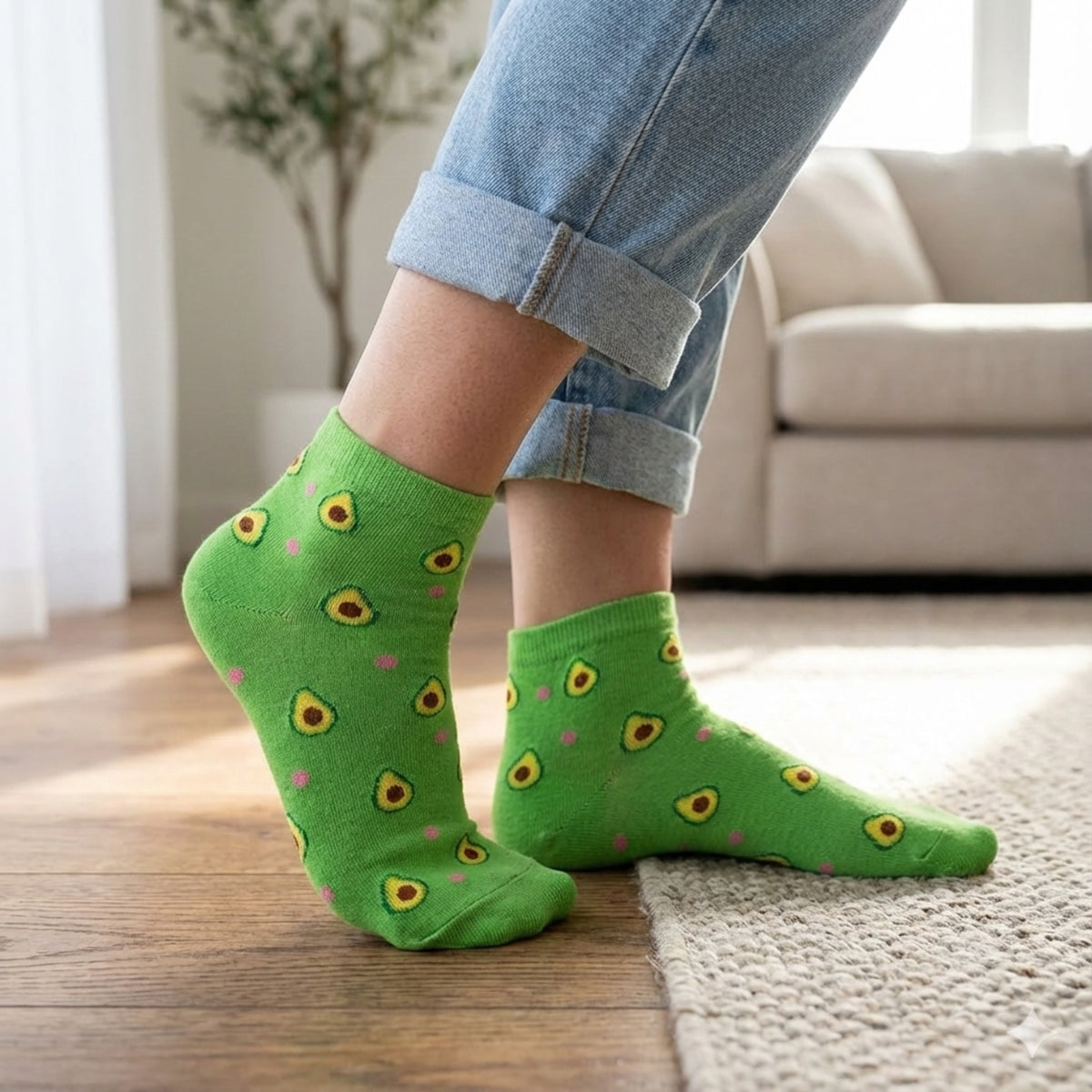 Thela Gaadi Ankle sock - Fruit Custard