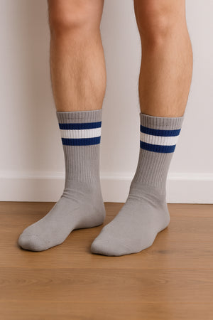 Thela Gaadi Crew sock - Grey Classic Vintage Socks