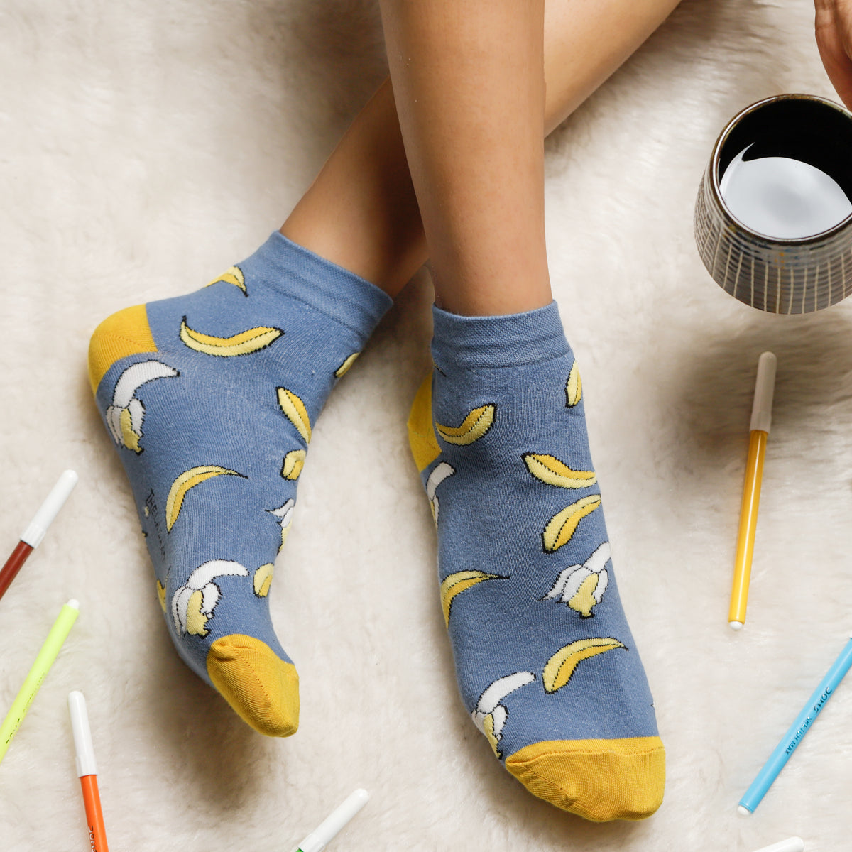 Thela Gaadi Ankle sock - Funky Fruit Cart