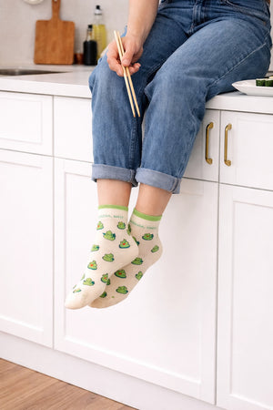 Thela Gaadi Ankle sock - Wasabi Sushi Love