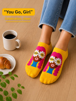 Thela Gaadi Low cut ankle sock - Girl Power Socks