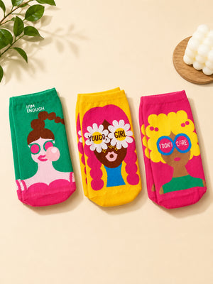 Thela Gaadi Low cut ankle sock - Girl Power Socks