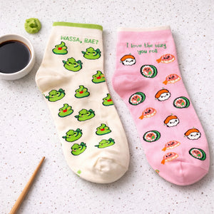 Thela Gaadi Ankle sock - Wasabi Sushi Love