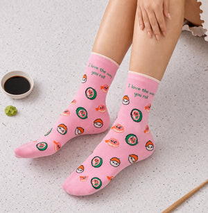 Thela Gaadi Ankle sock - Wasabi Sushi Love