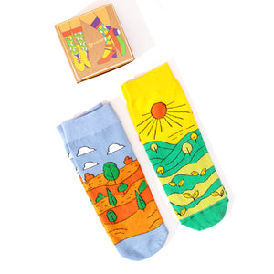 Thela Gaadi Ankle sock - Nature Green Socks