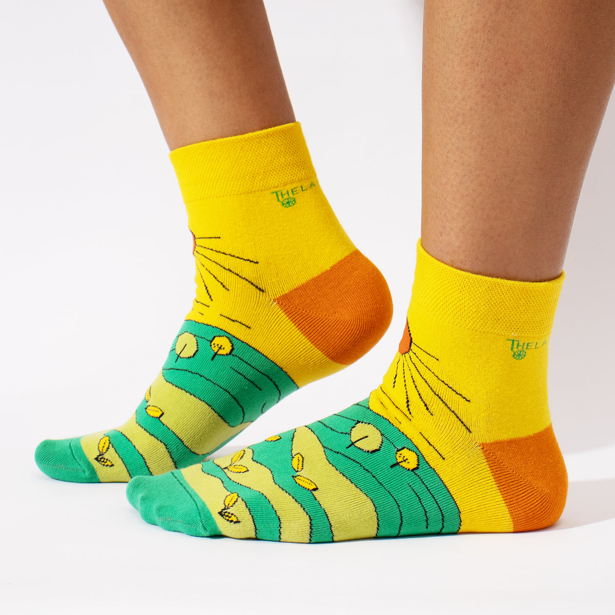 Thela Gaadi Ankle sock - Nature Green Socks